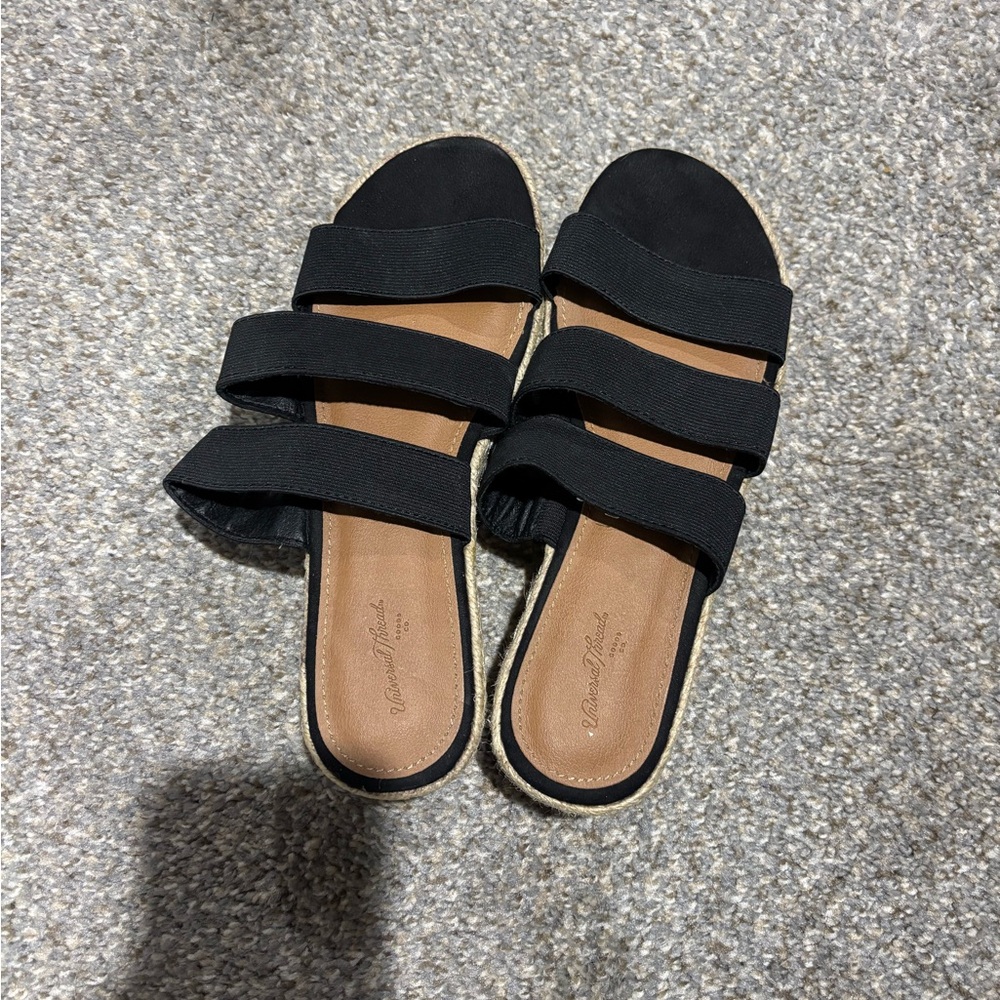 Casual Black Slide Sandals for Women